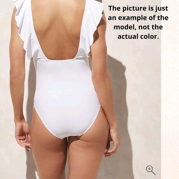 J.Crem Ruched Ruffle One Piece Swimsuit‎ Fucsia Size 6 BP222 - Picture 10 of 10